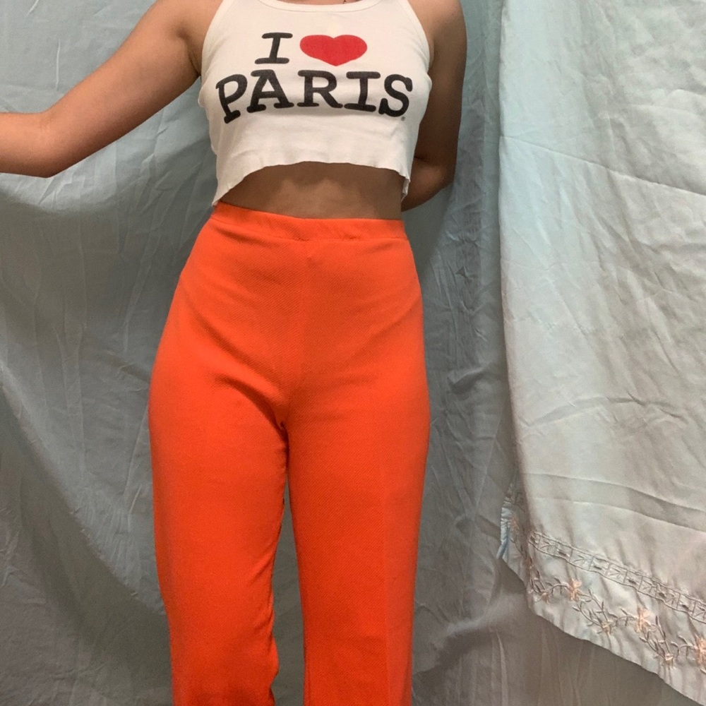 Vintage orange trouser pants